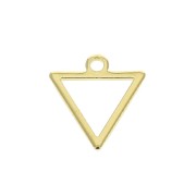 12x11.5mm Triangle charm - Gold plated 3 micron x1|raw }}
