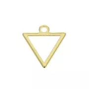 12x11.5mm Triangle charm - Gold plated 3 micron x1