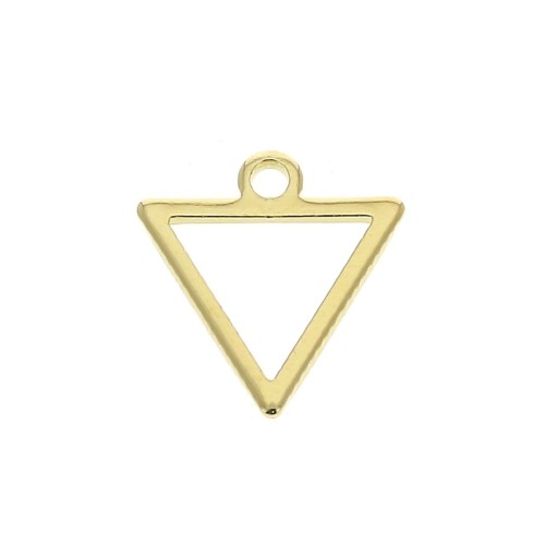 12x11.5mm Triangle charm - Gold plated 3 micron x1