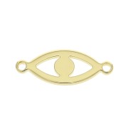 7x18 mm Lucky eye spacer - Gold Plated 3 microns x1|raw }}