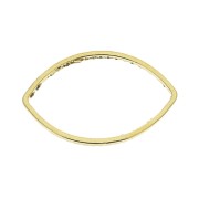 21x13mm Navette decorated Mounting Ring - Gold plated 3 micron x1
