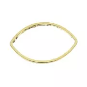 21x13mm Navette decorated Mounting Ring - Gold plated 3 micron x1