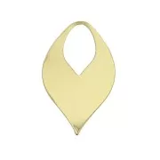 22x13mm Design leaf pendant - Gold Plated 3 micron x1