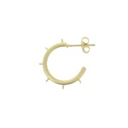 20mm Earstuds for half-drilled beads - Satin Gold x2|raw }}