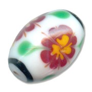 Olive 20x14 mm White/Red x1