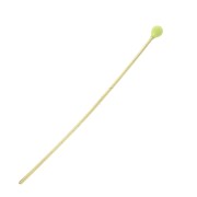 40x0.6mm Head Pin with a 2mm epoxy resin ball - Gold Tone - Yellow x1|raw }}