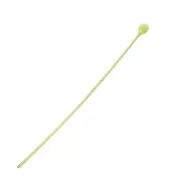 40x0.6mm Head Pin with a 2mm epoxy resin ball - Gold Tone - Yellow x1