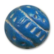 Clay round motif 12mm Blue x1