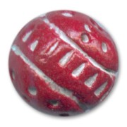 Clay round motif 12mm Red x1|raw }}