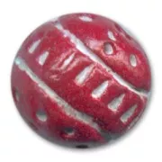 Clay round motif 12mm Red x1