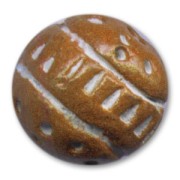 Clay round motif 12mm Caramel x1|raw }}