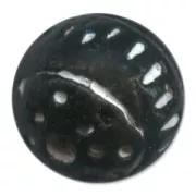 Clay round motif 12mm Jet x1