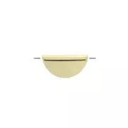 12x6mm Slip bead for 1 mm cord - Gold Tone x1