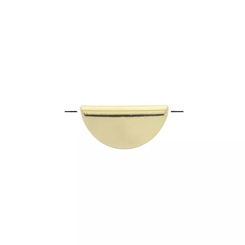 12x6mm Slip bead for 1 mm cord - Gold Tone x1
