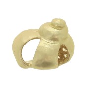 14x12mm Shell pendant - Satin Gold Tone x1