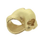 14x12mm Shell pendant - Satin Gold Tone x1