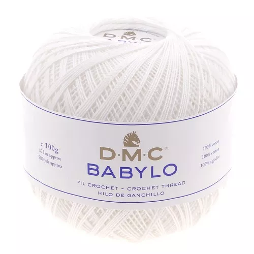 DMC Cotton crochet thread Babylo 10 - White x 530 m