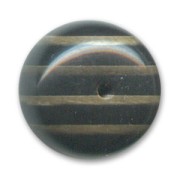 Flat round bead natural effect 16mm Dark Koron x1