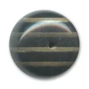 Flat round bead natural effect 16mm Dark Koron x1