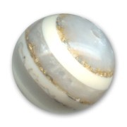 Round bead natural effect 14mm Luxi White x1|raw }}