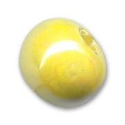 Ceramics bead  8mm Iridescent Yellow|raw }}