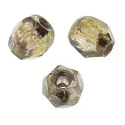 Facets 3 mm Crystal Lila Gold Luster x50