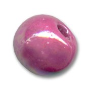 Ceramics bead  8mm Iridescent Fuchsia