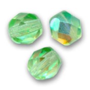 Fire Polished faceted round beads 2mm Peridot AB x50