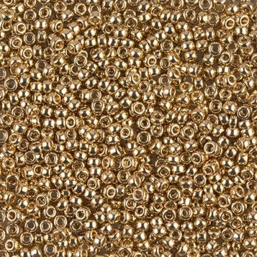 Miyuki 11/0 Seed Beads 193 - 24K Light Gold-Plated x50g