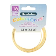 16 Gauge (1.3mm) ColourCraft Wire - Gold Tone x 2.1 m|raw }}