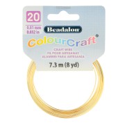 20 Gauge (0.81mm) ColourCraft Wire - Gold Tone x 7.3 m|raw }}