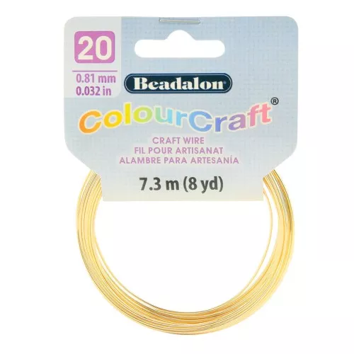 20 Gauge (0.81mm) ColourCraft Wire - Gold Tone x 7.3 m