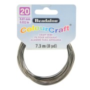 20 Gauge (0.81mm) ColourCraft Wire - Gunmetal x 7.3 m|raw }}