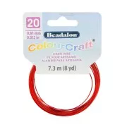 20 Gauge (0.81mm) ColourCraft Wire - Red x 7.3 m
