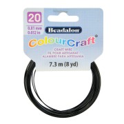 20 Gauge (0.81mm) ColourCraft Wire - Black x 7.3 m|raw }}