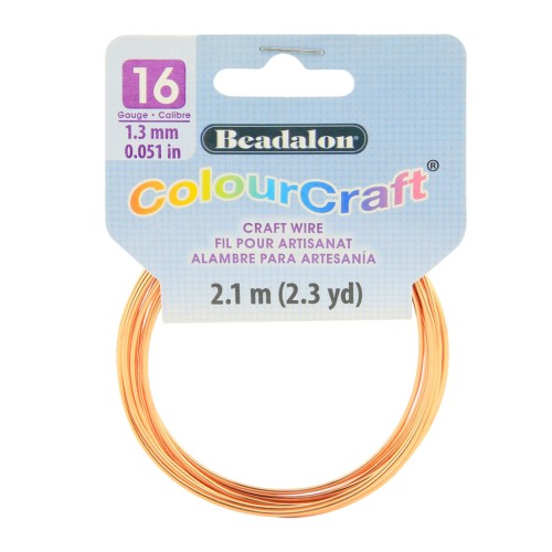 16 Gauge (1.3mm) ColourCraft Wire anti-tarnish - Copper x 2.1 m