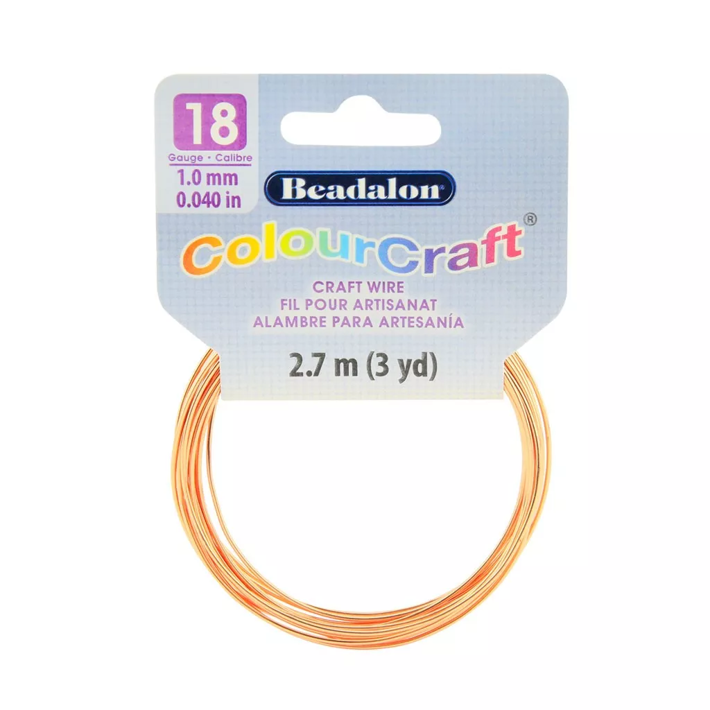 Beadalon ColourCraft Wire 26 Gauge - 0.40mm Black, 27.4m (30yd) Coil - Dead Soft Copper Craft Wire