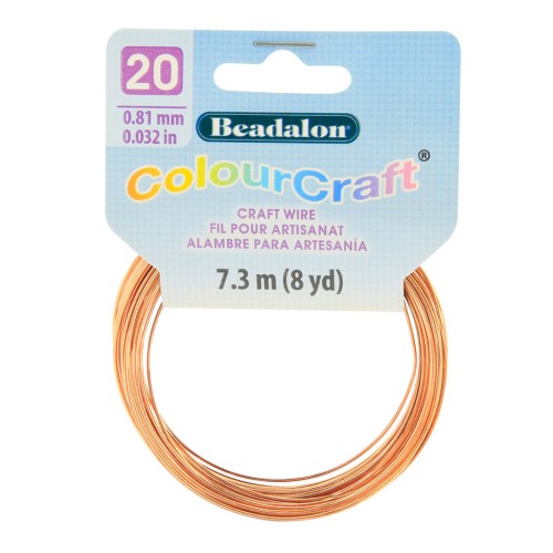 20 Gauge (0.81mm) ColourCraft Wire anti-tarnish - Copper x 7.3 m