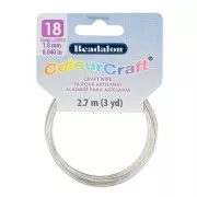 18 Gauge (1mm) ColourCraft Wire - Silver Tone x 2.7 m