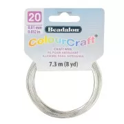 20 Gauge (0.81mm) ColourCraft Wire - Silver Tone x 7.3 m