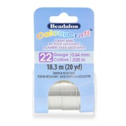 0.025in/0.64mm 22 Gauge- Round Craft Wire Tarnish resistant - Silver x18.3m|raw }}