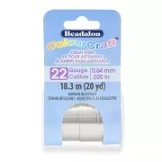 0.025in/0.64mm 22 Gauge- Round Craft Wire Tarnish resistant - Silver x18.3m