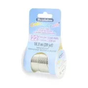 0.025in/0.64mm 22 Gauge- Round Craft Wire Tarnish resistant - Silver x18.3m