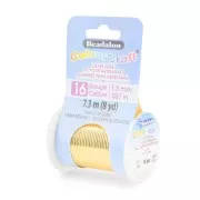 0.051in/1.3mm 16 Gauge- Round Craft Wire Tarnish resistant - Gold x7.3m