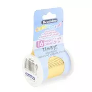 0.051in/1.3mm 16 Gauge- Round Craft Wire Tarnish resistant - Gold x7.3m