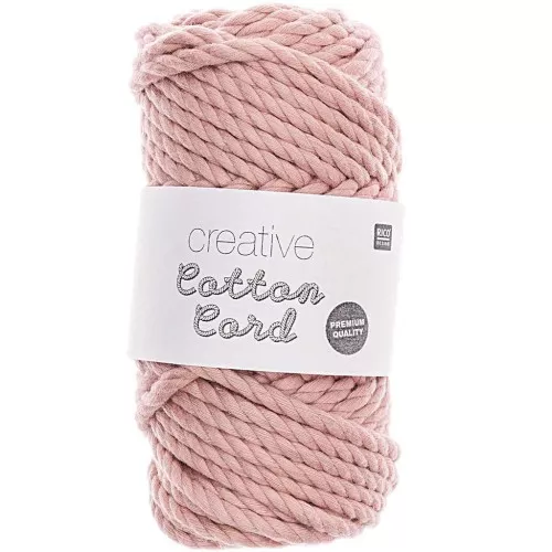 4mm Macrame Cotton Cord Spool - Creative Cotton - Powder x 25m