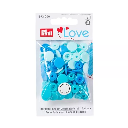 12.44 mm Prym Love Color snap fastener - Multi Blue x30
