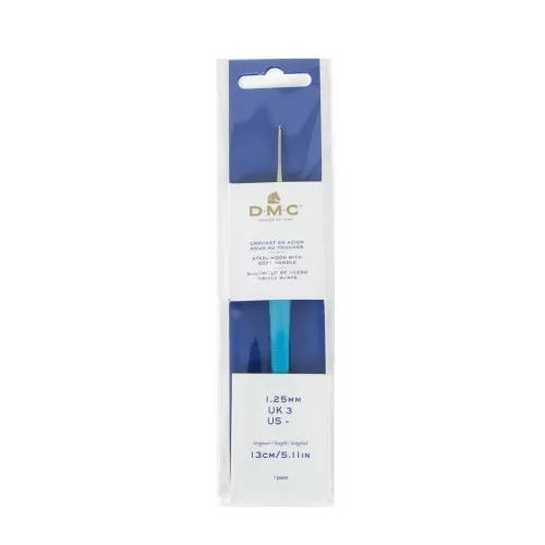 DMC soft handled hook in acier - 1.25 mm - Blue x1