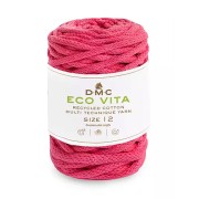 4mm DMC Eco Vita 12 Recycled cotton cord reel for macrame - Fuchsia x55m