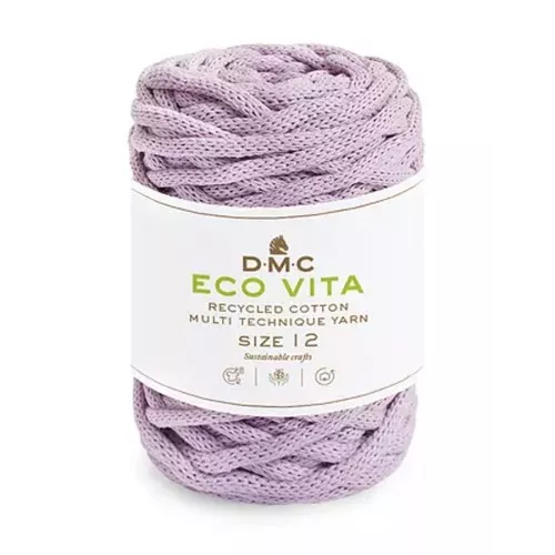 4mm DMC Eco Vita 12 Recycled cotton cord reel for macrame - Lilac x55m